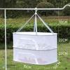 1/2/3 Layer Hanging Mesh Drying Basket U-shaped Zipper Design Food Fish Clothes Hanging Drying Net Outdoor Foldable Hanging Mesh Dryer