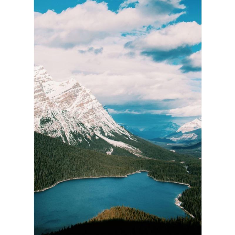 Beautiful Dark Green Forest Foggy Mountain Landscape Nature Scenery Poster Canvas Painting Wall Art Pictures Home Room Decor