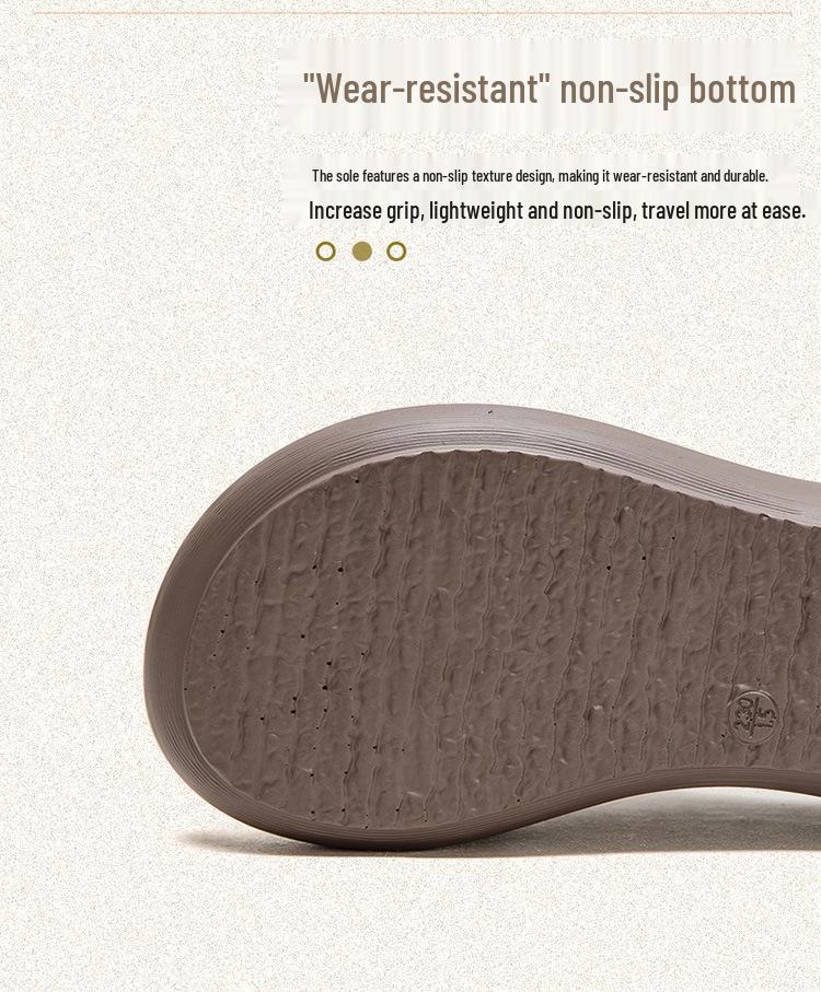 Shanghai Jiezhou 2024 Ethnische Keilabsatz Peep-Toe Atmungsaktive Damen-Slipper