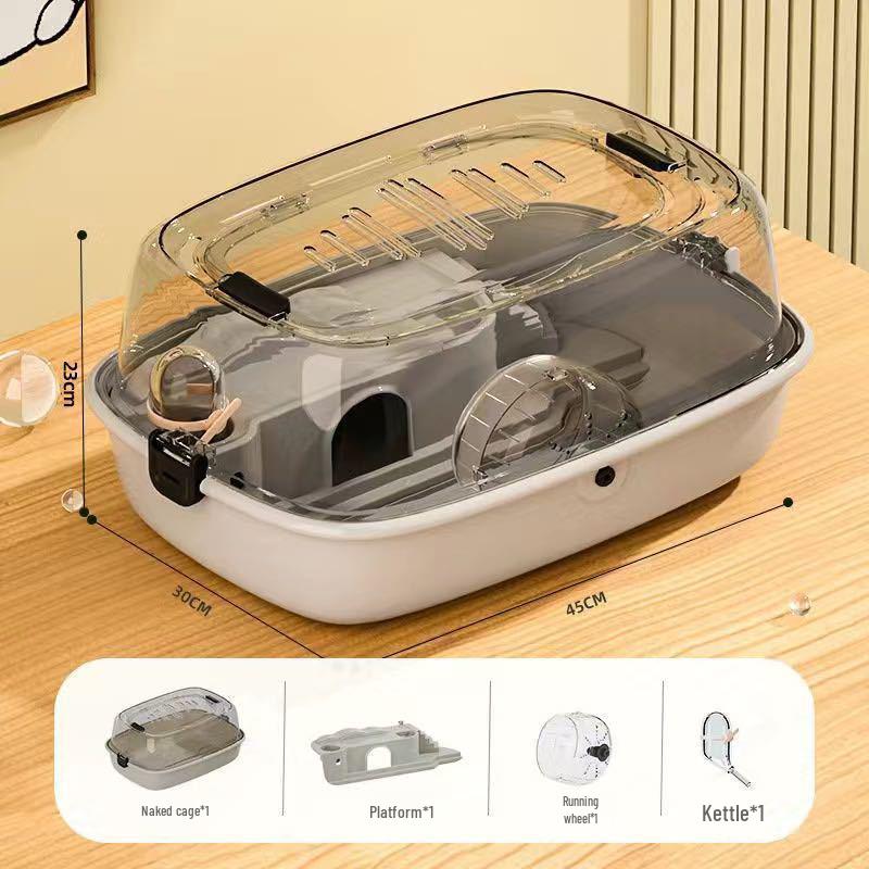 Golden Bear Luxus Acryl Hamster Villa - Extra Großer Anfängerkäfig