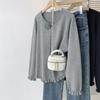 Women's Sweater Pullovers Knitted Women Sweater Autumn Winter Fashion Long Sleeve O-Neck Gray Black Sweater Women Tops Sweaters JJ56