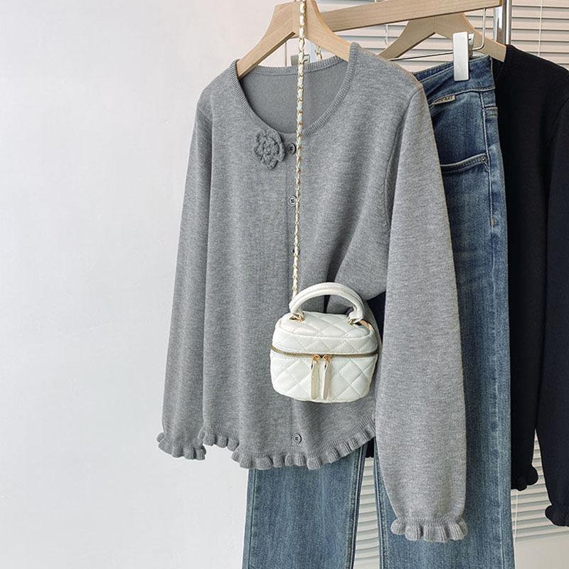 Women's Sweater Pullovers Knitted Women Sweater Autumn Winter Fashion Long Sleeve O-Neck Gray Black Sweater Women Tops Sweaters JJ56