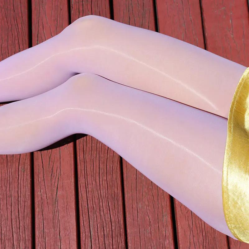 Horse Oil Large Open-Crotch Lace Stockings - Luxurious Silky Knee-Highs for Women