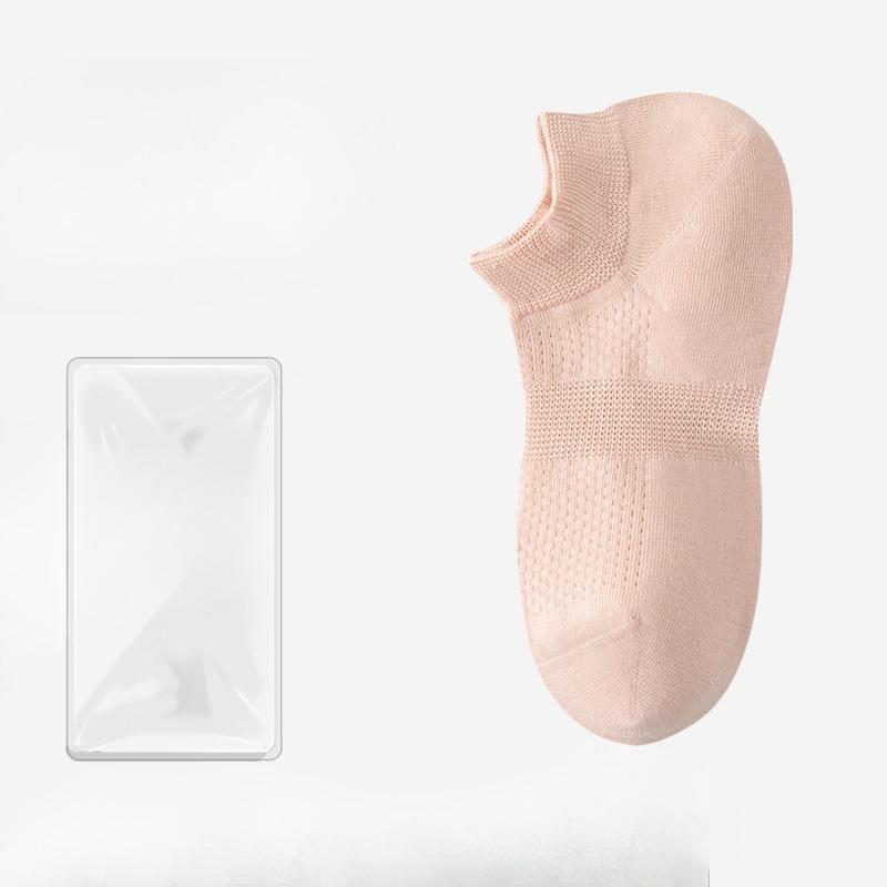 Female Summer Pure Cotton Non-slip Mesh Can Not Fall with Breathable Shallow Mouth Invisible Short Cotton Socks