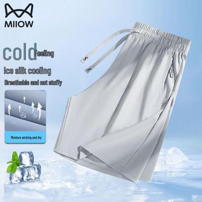 Pantaloncini Casual da Uomo in Seta di Ghiaccio ad Asciugatura Rapida