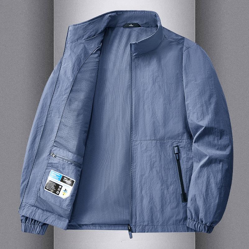Autumn Coat Men's Stand-up Collar Jacket Loose Casual Men's Outdoor Sports Jacket Tooling Windproof Clothes Men's