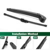 Wiper Rear Wiper Blade & Arm Set Kit For Ford Fiesta MK5 Hatchback 2002 - 2008 Windshield Windscreen Tailgate Window