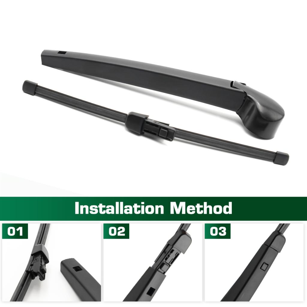 Wiper Rear Wiper Blade & Arm Set Kit For Ford Fiesta MK5 Hatchback 2002 - 2008 Windshield Windscreen Tailgate Window