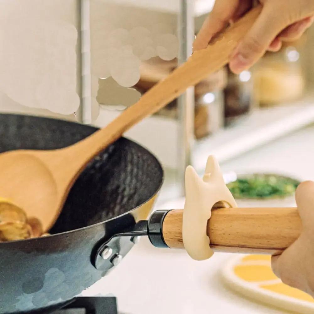 2pcs Anti Scalding Shovel Fixing Clip Spill Proof Spoon Holder Spatula Holder  Cooking