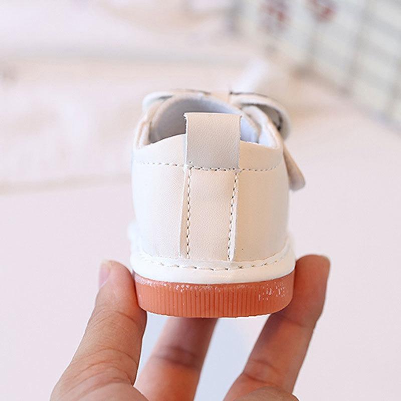 Walking Shoes for Spring/Autumn Beginners, Baby Shoes 0-1-2 Years Old, Infant Soft-Soled Princess Squeaky Shoes.