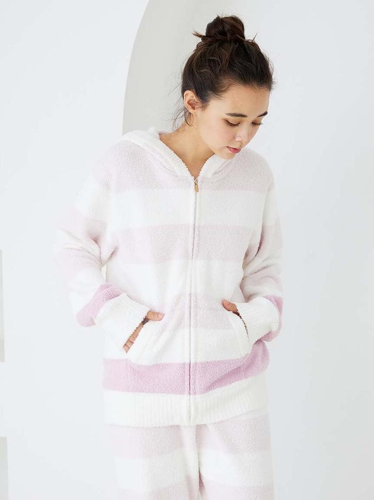 Gelato Pique Baby Moko Gestreifter Hoodie Einheitsgröße (PWNT245021) Damen Rosa,