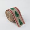 Christmas Webbing, Imitation Linen Ribbon Decoration, Bow Accessory, Snowflake Christmas Ribbon.