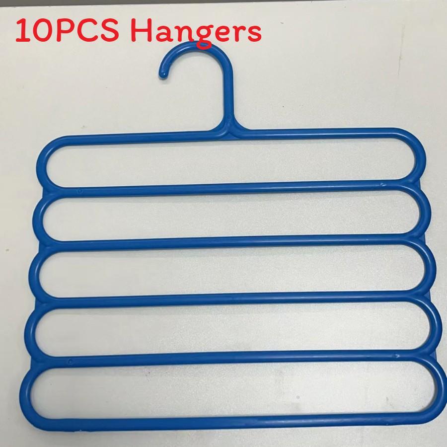Modern Plastic 5tier Pants Rack With Multiple Storage For Closet Organization