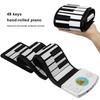 Portable 49 Keys Electronic Piano Rechargeable Children Flexible Roll Up Keyboard Musical Instrument Gift Colorful