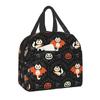 Pattern Insulated Lunch Bag for School Office Halloween Cat Skull Leakproof Cooler Thermal Bento Box Women Children