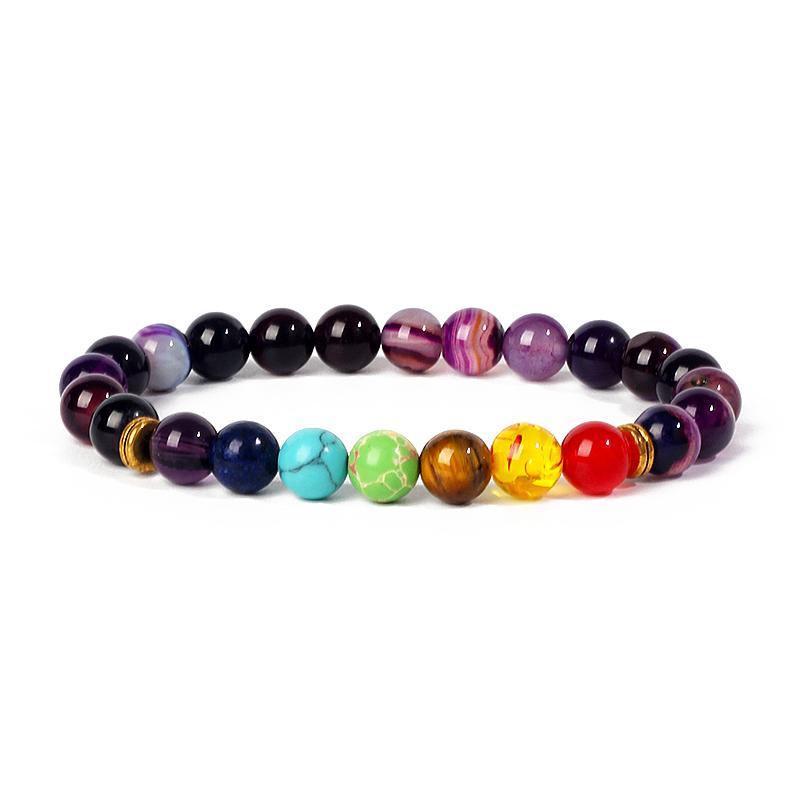 7 Chakra Diffuser Bracelets Men Women Natural Lava Stone Crystal Healing Anxiety Jewelry Mandala Yoga Meditation Bracelet Gift