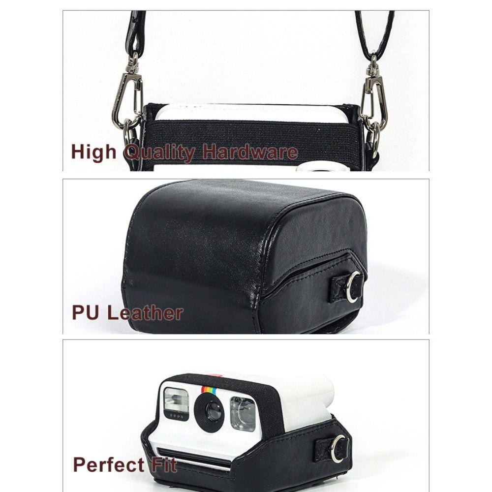 PU Leather Instant Film Camera Storage Bag Shockproof Hard Carrying Case with Strap Anti Scratch for  Go Gen 1/2