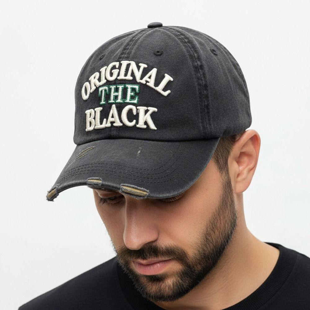 Washed Cotton Embroidery Baseball Cap Sunscreen Hats For Man Women Fashion