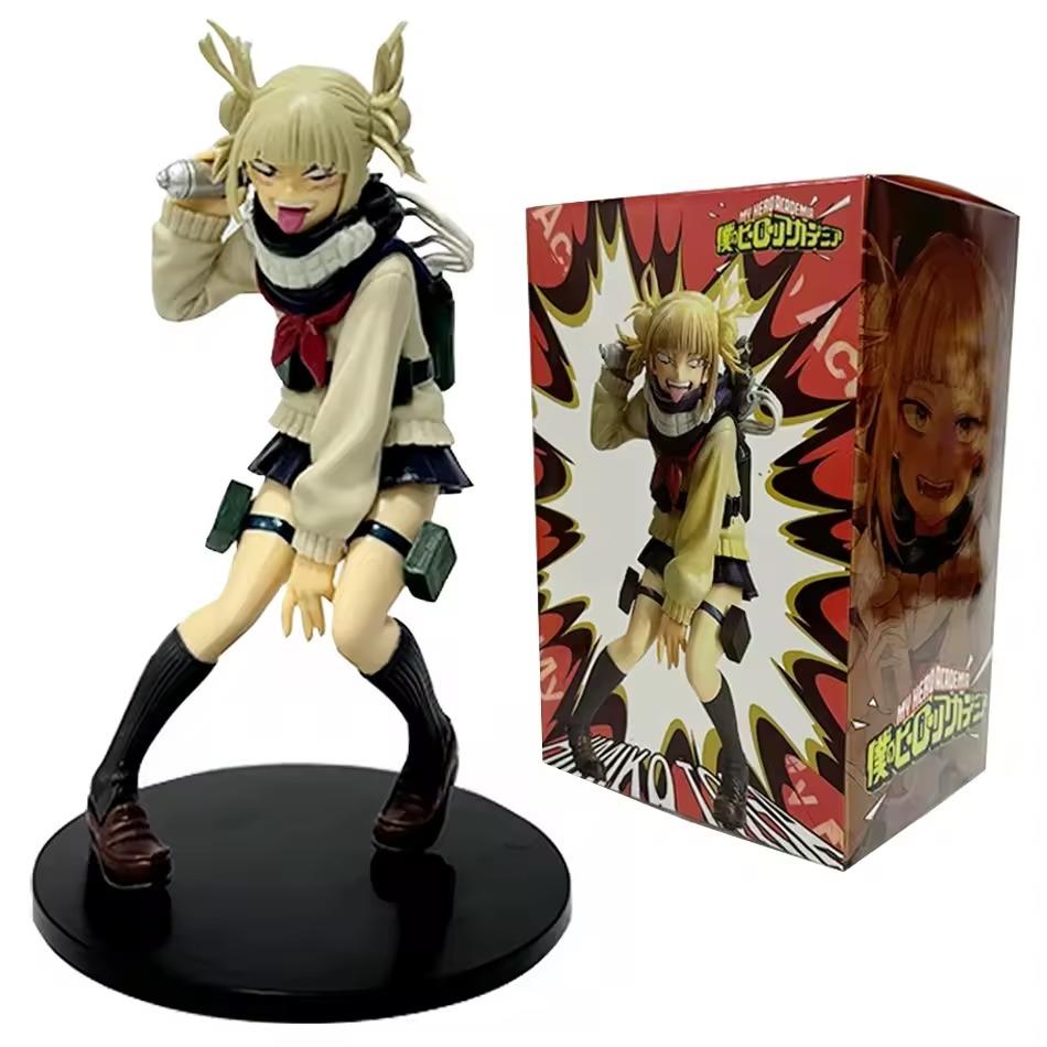 17cm Anime My Hero Academia Anime Figur Toga Himiko Niedliche Uniform Actionfiguren PVC Modell Spielzeug Sammlung für Erwachsene Statue Geschenk für Fans