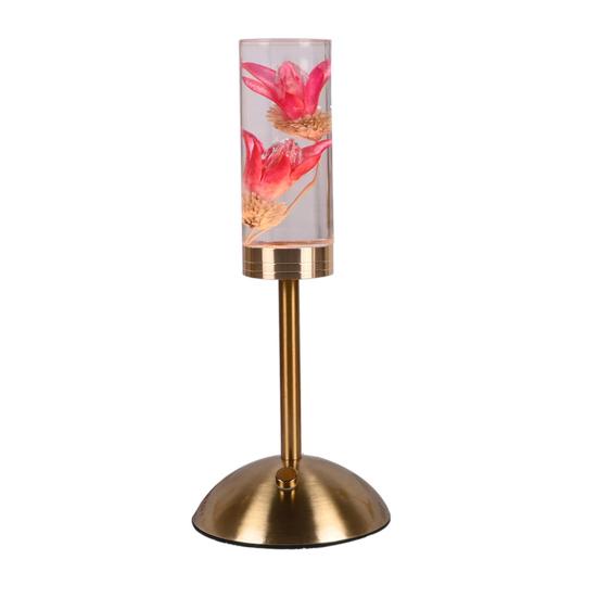 

Настольная лампа с засушенным цветком, акриловая, светодиодная ночная лампа, креативная лампа для создания атмосферы с вечной розой, дизайн с лавандой, теплый свет для спальни, гостиной One Size D