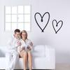 1pc Metal Simple Decor Heart-shaped Metal Wall Hanging Ornament Metal Love Wall Art for Bedroom and Living Room Black
