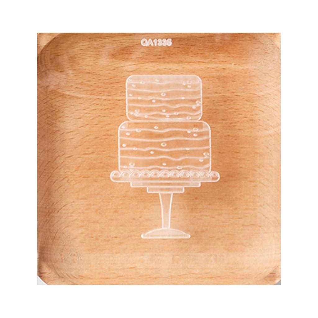 Wedding Square Plaque Cookie Cutter Charming Wedding Cookie Embossers Biscuits Cutter for Elegant Reception Treats