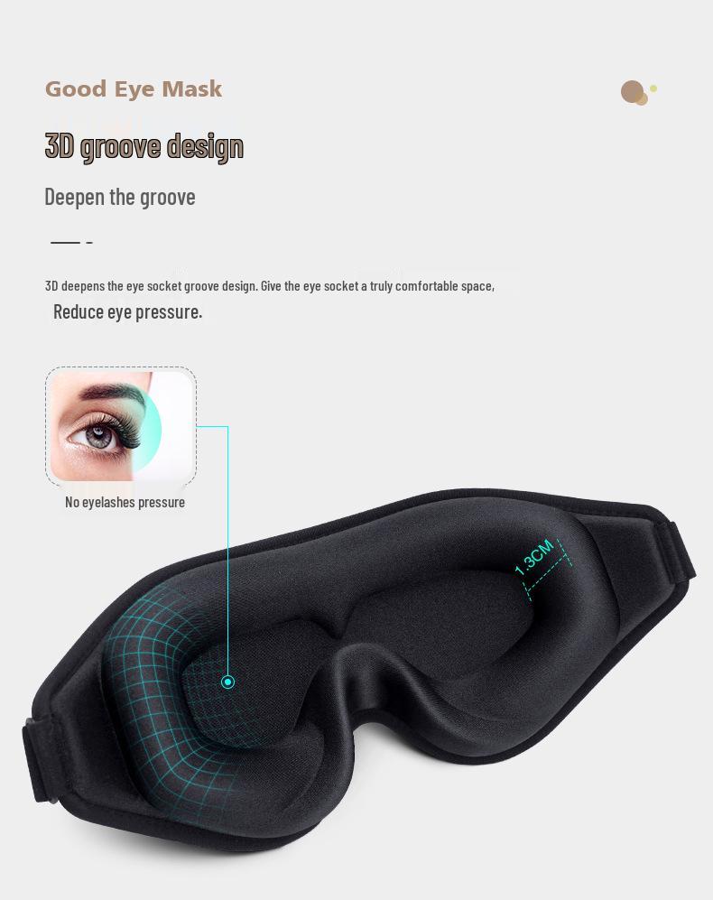 Bestselling 3D Contour Sleep Mask with One-Piece Nose Wing, Perfect for Insomnia and Complete Darkness