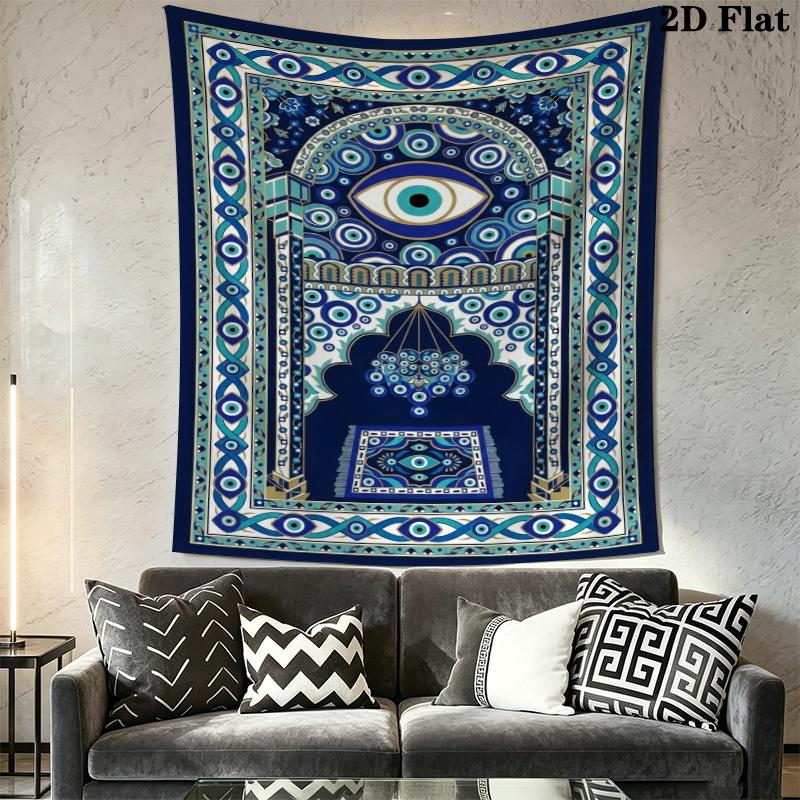 Böser Blick Wandteppich Ästhetisches Wandbehang Gedruckter Stoffdecke Dekorative Wandteppiche für Schlafzimmer Wohnzimmer Heimdekoration