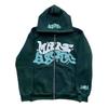 2025 Y2K Gothic Punk Hip Hop Digital Print Zipper Hoodie