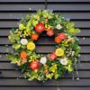 Spring Wreaths for Front Door, Soomeir Summer Peony Outdoor Wreath, Green Floral Door Decor for All Season Home Wall Wedding Farmhouse Holiday