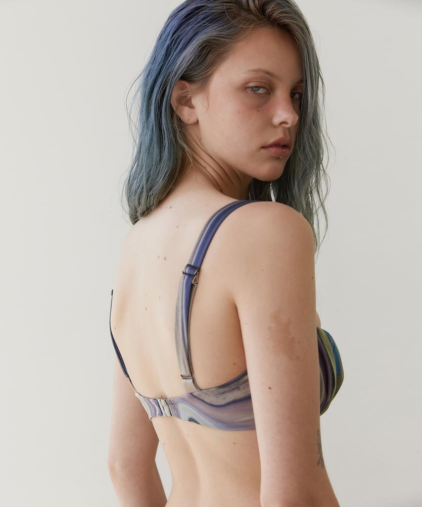 REVOIRSIS Rvis Shirring Bikini Bralette Multi