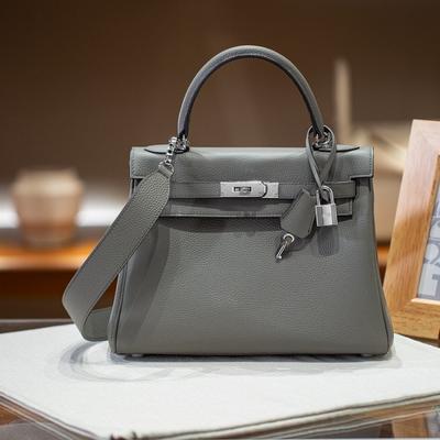 Inner Seam Top Layer Cowhide Togo Leather Bag With Double Shoulder Straps (H09-2528KL)