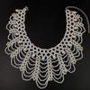 Handmade Layered Pearls Choker Necklace Luxurious Body Chain Shoulder Shawl Collar for Women Body Jewelry Accessory