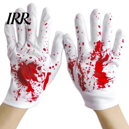 Reusable Party Props for Halloween Horror Gloves, Creepy Red Hand Cosplay Prop Party, Cool Patterns Spooky Costume Accessory Haunted House,