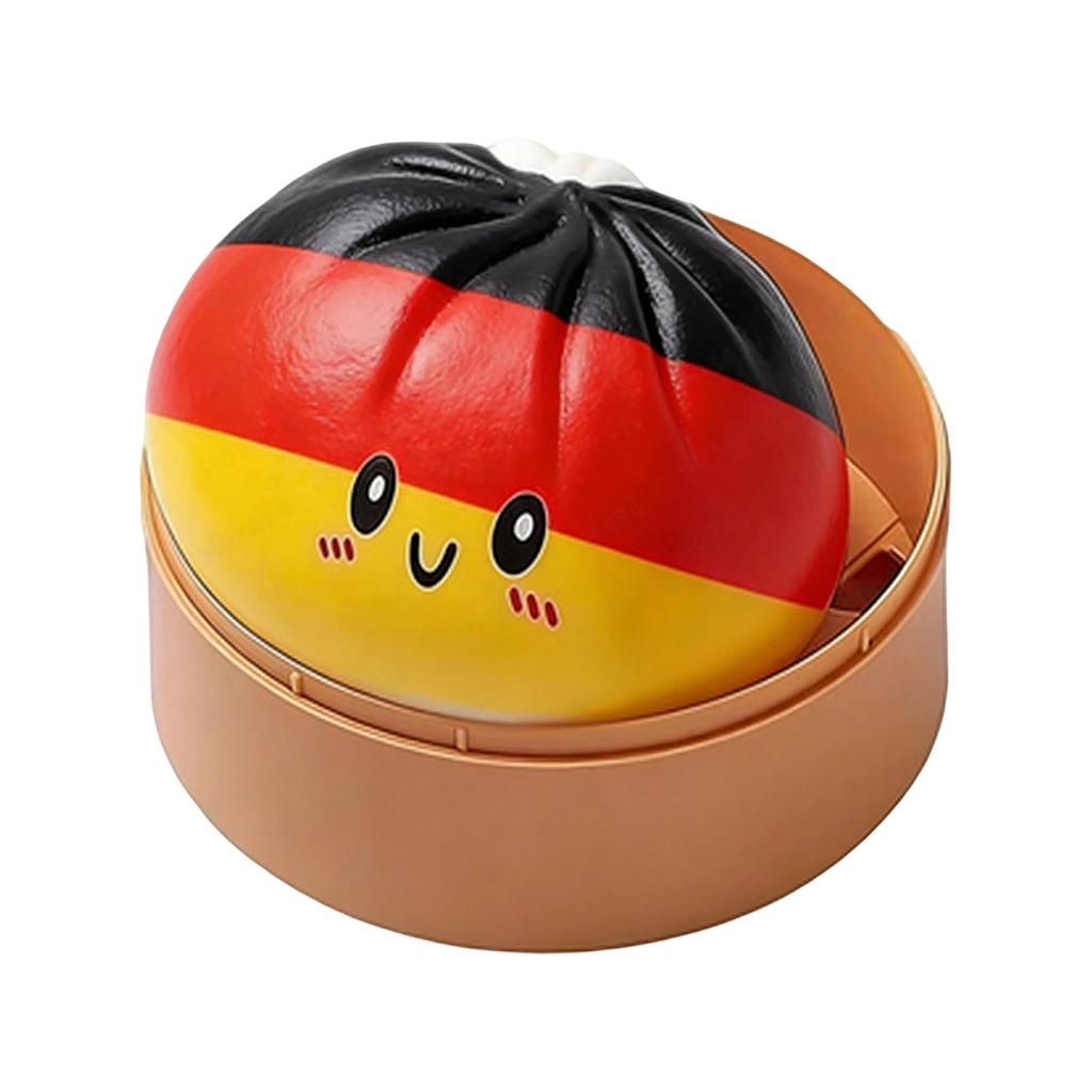 Giocattolo Squishy a Forma di Raviolo, Rilascio Lento dello Stress, Giocattolo da Spremere con Stampa Bandiera Nazionale per Bambini e Adulti, Decorazione per Casa e Ufficio