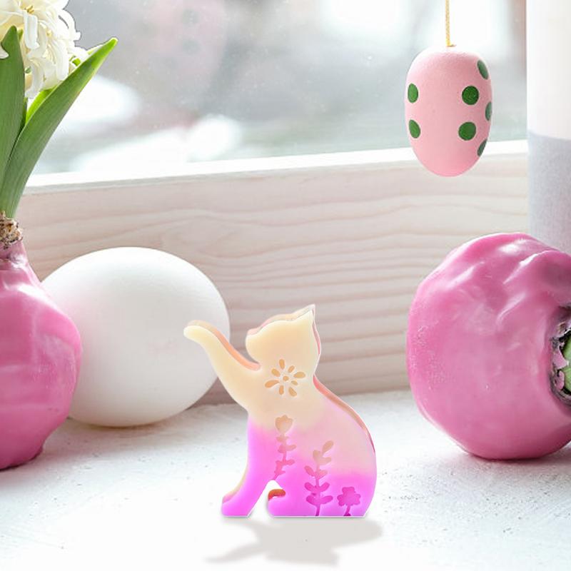 Rabbit Candle Mold Silicone Molds Easter Bunny Clay Molds Cat Rabbit Resin Molds Animal Molds Candle Making Molds Soap Mold