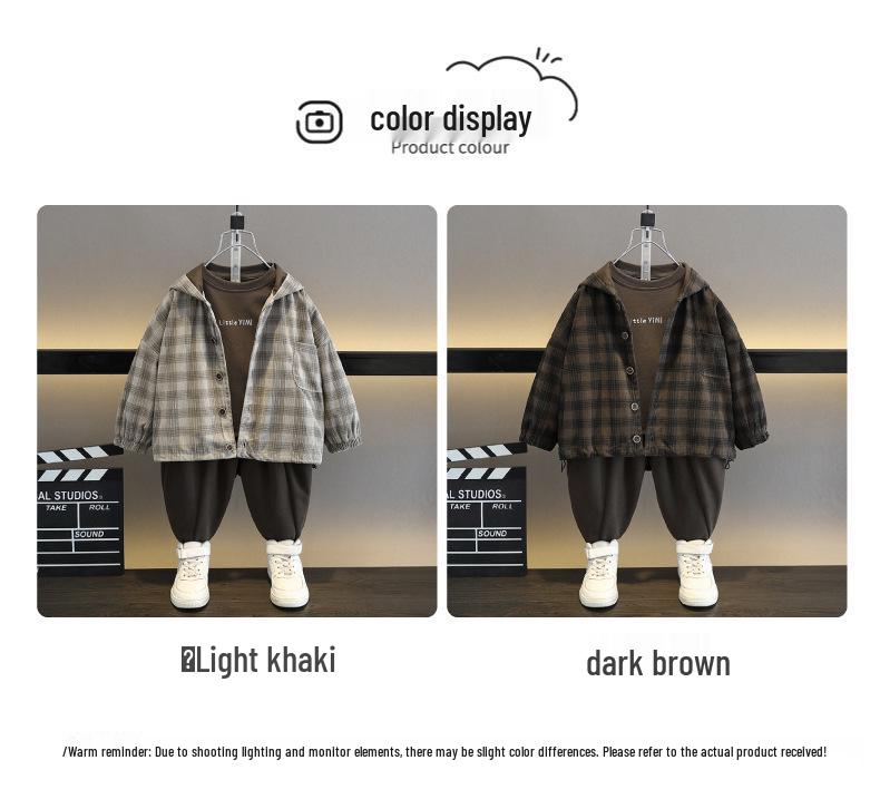 Stilvolles Jungen-Karosuit-Set: Jacke, Hose & Hemd für Frühling/Herbst 2025