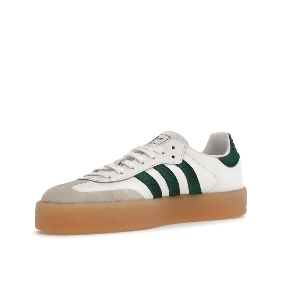 Adidas Sambae Weiß Grün Gummi Damen Sneaker Wolkenweiß Collegegrün ID0440