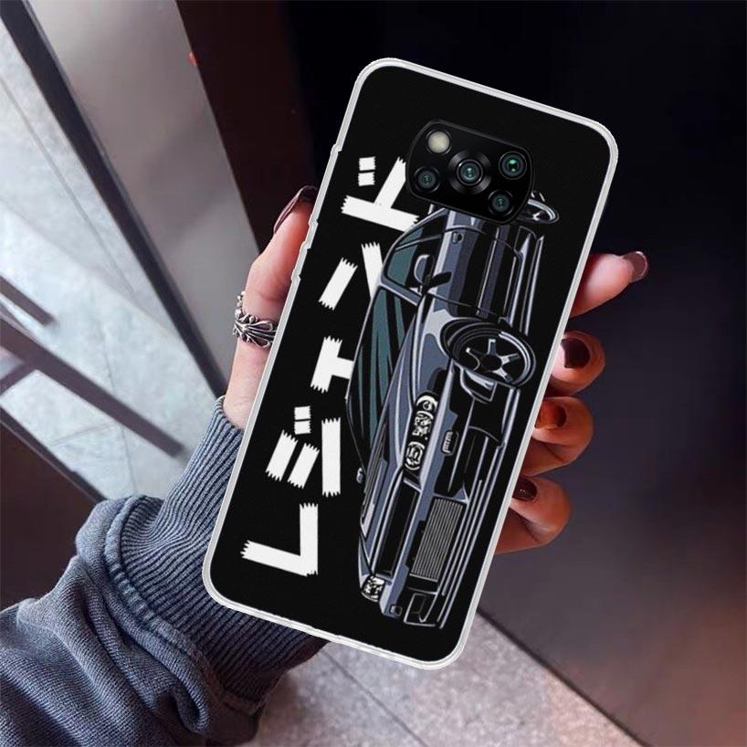JDM Tokyo Drift Sports Car Phone Case For Xiaomi Poco X7 X6 X5 Pro F7 Ultra Redmi 15C 15 13 13C 12 12C 10 10A 10C 9 9A 9C 9T She