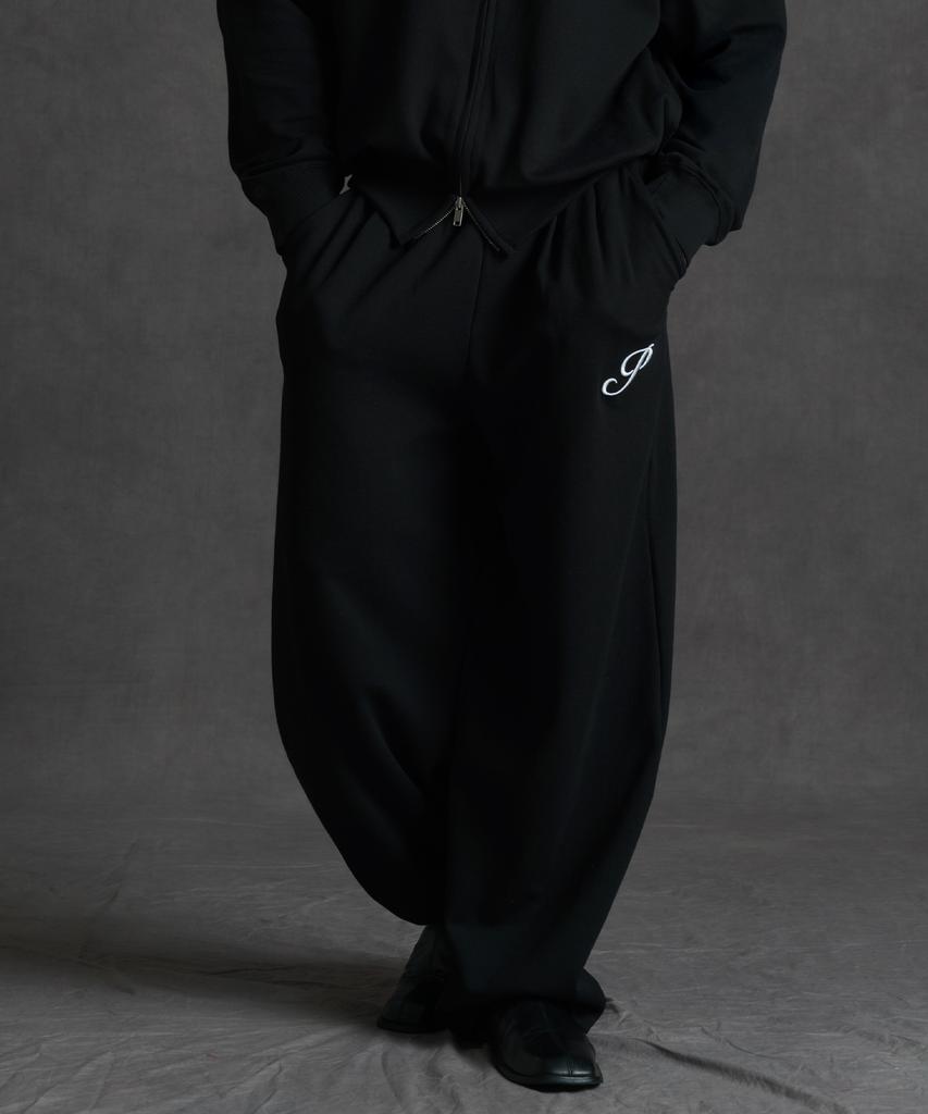 PHERMENON Oversized P Wide Sweatpants - Black