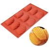 2 Pack Silicone Cake Mold, 9 Compartment Baking Pan, Red Non-Stick Pastry Molds