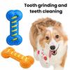 Dog Bone Toy Squeaky Chew Toy Textured Rubber Bone Safe Teeth Cleaning Toy for Teething Puppies And Large Dogs Oral Care