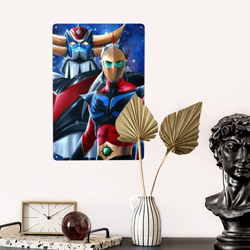 Segno Metallica Retro Goldorak Grendizer Actarus Personalizzato Robot UFO Goldrake Targhe in Latta Decorazioni Murali Ristorante Decorazioni Arte