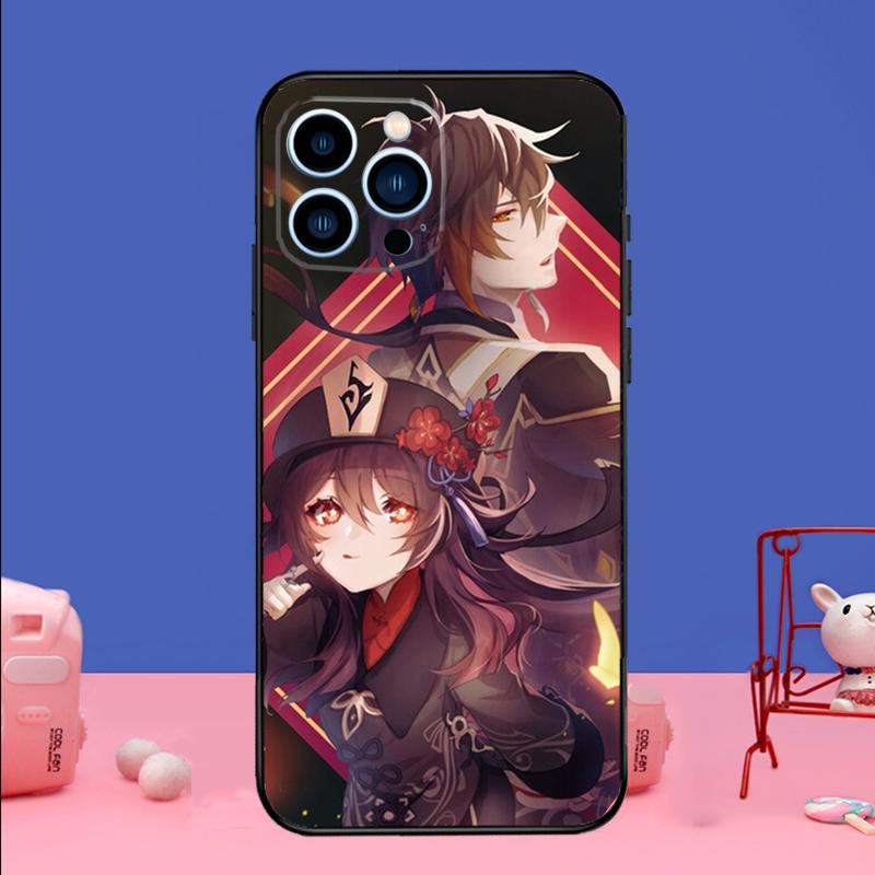 Genshin Impact Hu Tao Ghost Phone Case For iPhone 17 16 14 13 12 11 15 Pro Max Mini 15 16 Plus 16e 17 Air Bumper Cover