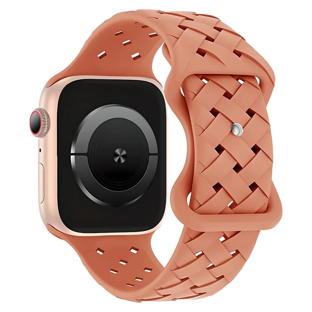Silicone Strap for Apple Watch Band Ultra 2 49mm 46mm 45mm 44mm 42mm Sport Breathable Bracelet For IWatch Series 10 9 8 7 6 SE 5