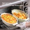 Banwushenghuo Ceramic Baking Dish for Oven And Microwave, Double-Handled Casserole Dish for Cheese Baked Rice, Baking Tray And Baking Tool