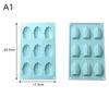 Heat Resistant Silicone Madeline Pan 9 Cavities Nonstick Food Grade Baking Mold for DIY Pastry Cookie