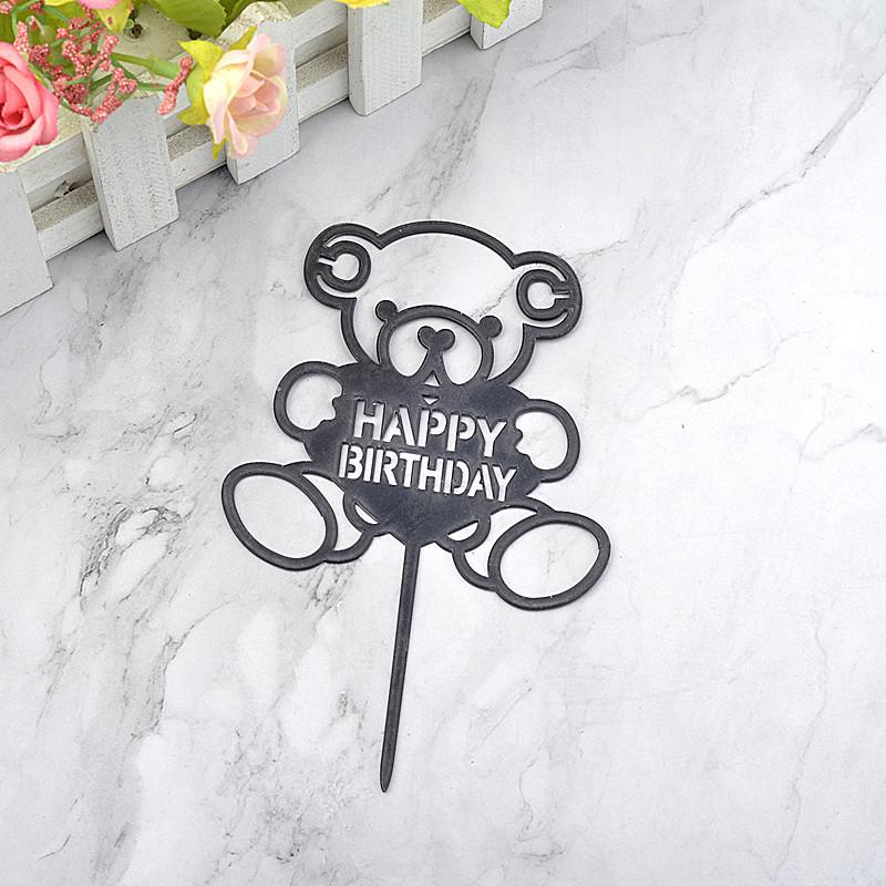 Gold & Black Mirrored Acrylic Cake Topper