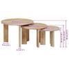 Nesting Coffee Tables 3 Pcs. Black Ø 54 X 40 Cm