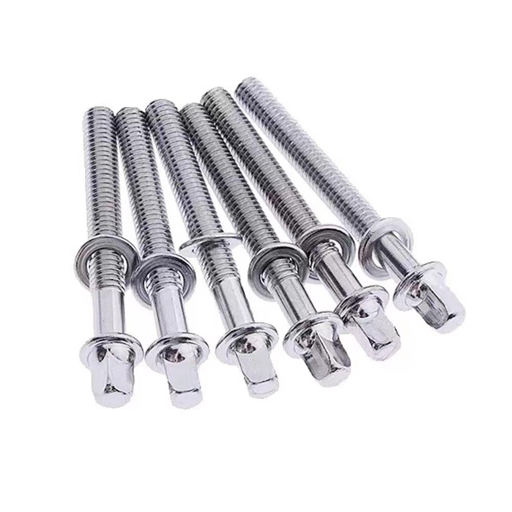 6Pcs with Washers Drum Tension Rods M5 Drum Tight Screw New Drum Lug Bolts for Jazz Drums Repair
